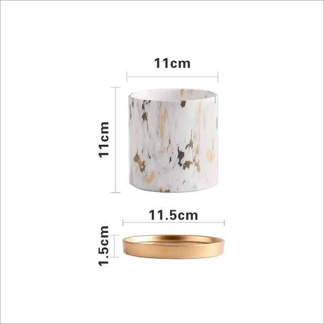 Gold Marble Pot - Nordic Side - 