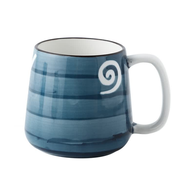 Jundia Blue Patterned Coffee Mug