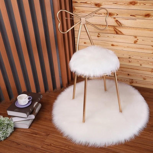 Luxury Soft SheepSkin Fluffy Chair Cover - Nordic Side - 