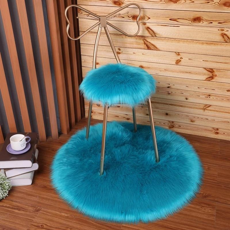 Luxury Soft SheepSkin Fluffy Chair Cover - Nordic Side - 