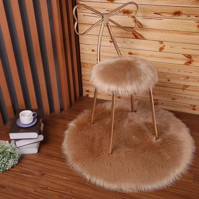 Luxury Soft SheepSkin Fluffy Chair Cover - Nordic Side - 