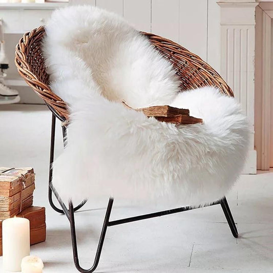 Luxury Soft SheepSkin Fluffy Chair Cover & Carpet - Nordic Side - 