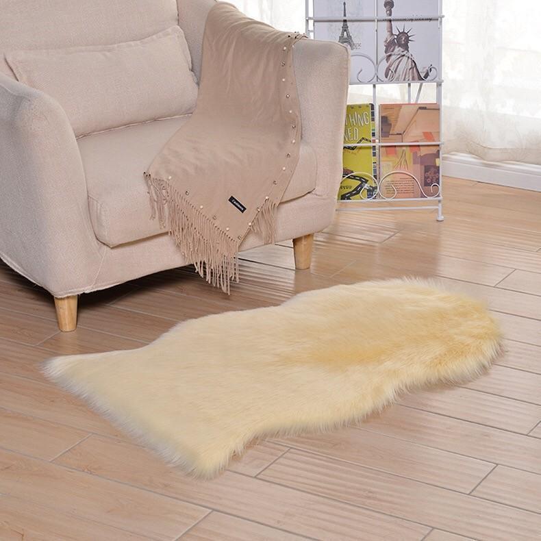 Luxury Soft SheepSkin Fluffy Chair Cover & Carpet - Nordic Side - 