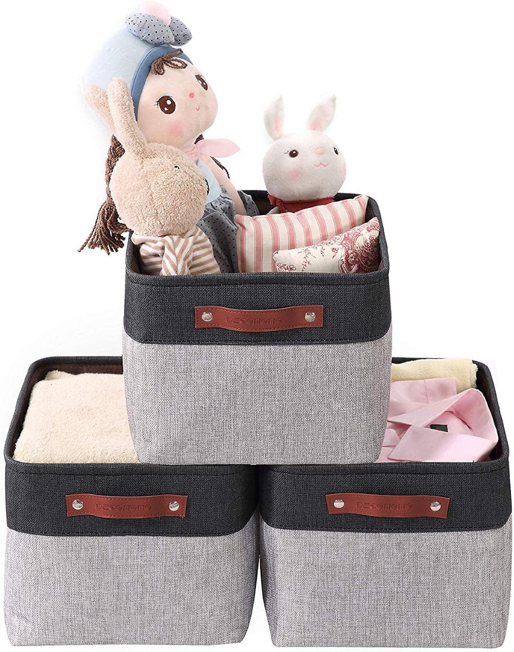 Alohaboho 3-Pack Foldable Storage Bins - Multi-Purpose