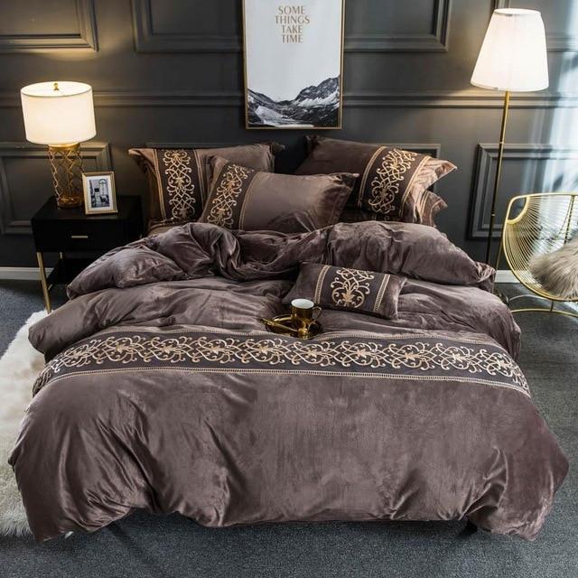 Tawney - Velvet Duvet Cover Set - Nordic Side - BED, Bed & Bath, BEDDING