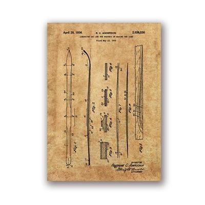 Ski Snowboard Patent Poster