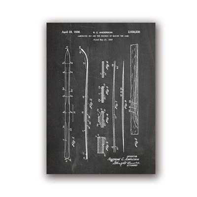 Ski Snowboard Patent Poster