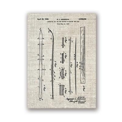 Ski Snowboard Patent Poster