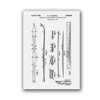 Ski Snowboard Patent Poster