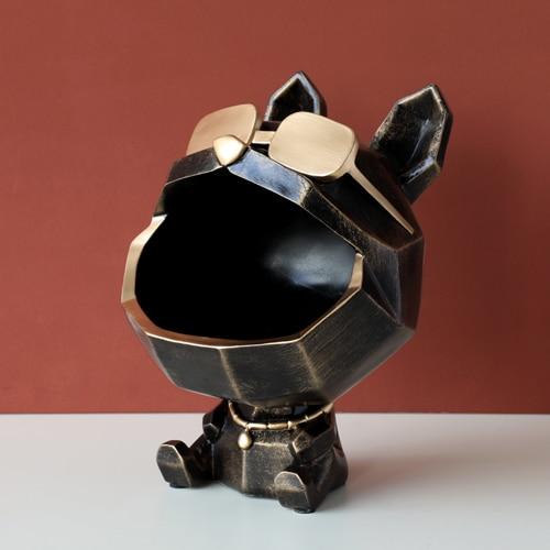 Cool Hand-Painted Dog Storage Figurine