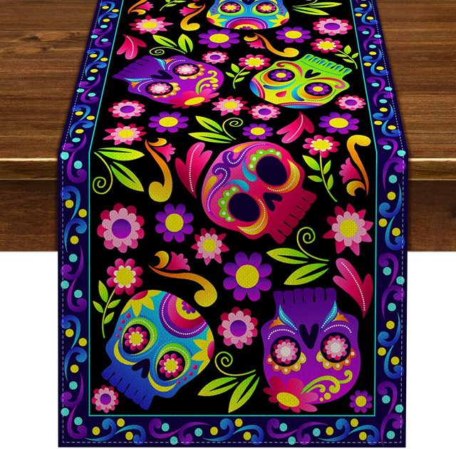 Sugar Skull Table Runner