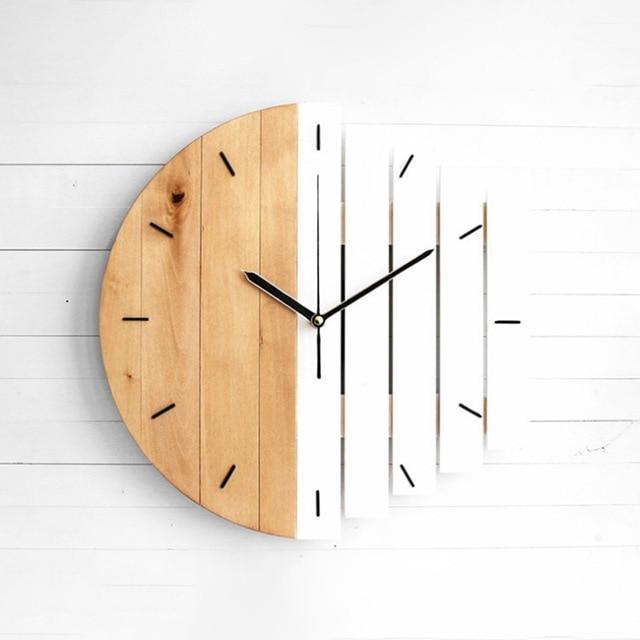 Wooden Vintage Wall Clock - Nordic Side - 