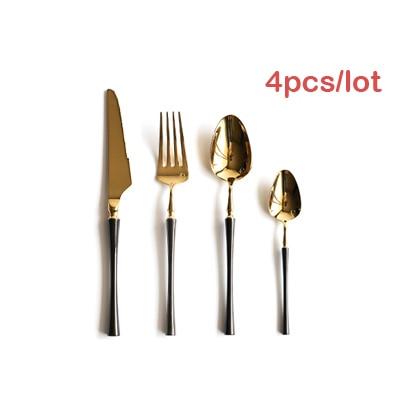 Altin Lavishery Decor Black Gold Flatware