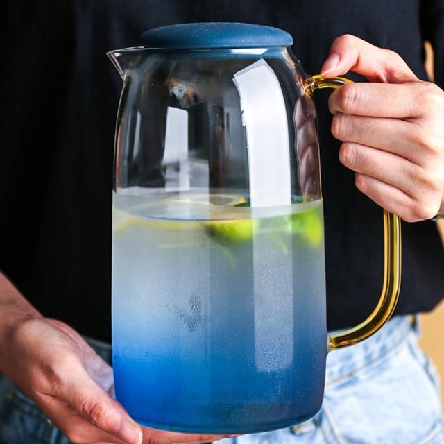 Blue Ombre Glass Pitcher Set