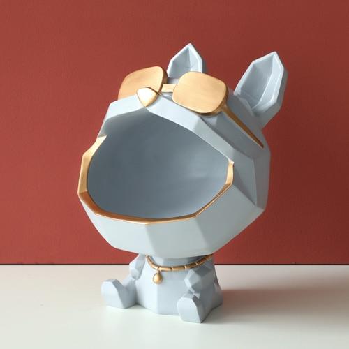 Cool Hand-Painted Dog Storage Figurine