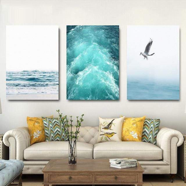 Changing Seasons Stretched Canvas - Nordic Side - 3 piece, canvas art, Canvas Image, spo-enabled