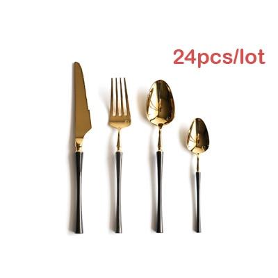 Altin Lavishery Decor Black Gold Flatware