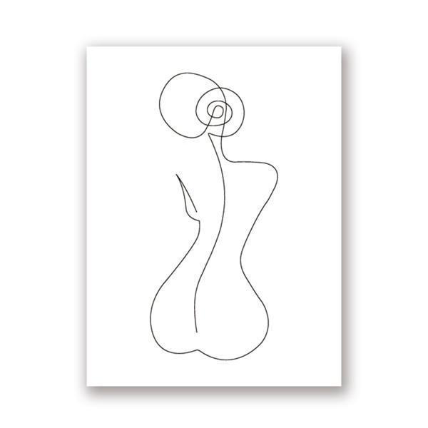 Femme Figure Line Print - Nordic Side - Art + Prints, not-hanger