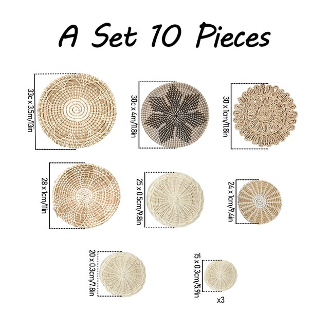 Hanging Woven Plate Wall Decor