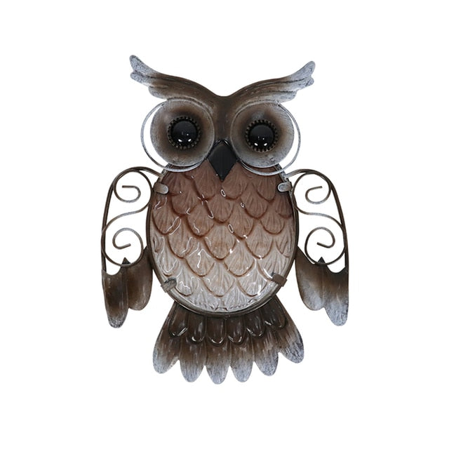 Metal Owl Decor Statue