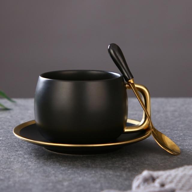 Luxury Elegant Ceramic Coffee Cup Set