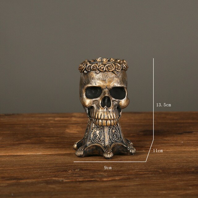 Resin Skull Flower Pot