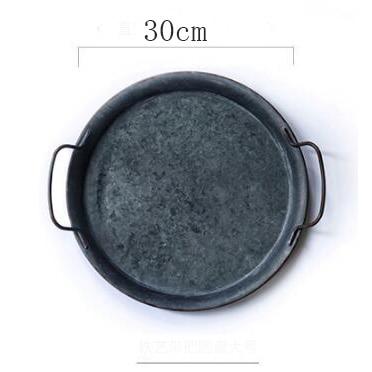 Round Metallic Round Tray for Home Decor