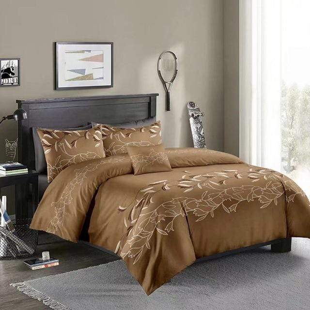 Leafed Up Duvet Cover Set - Nordic Side - bed, bedding, bedroom, duvet