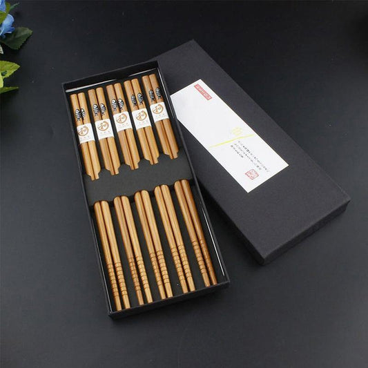 Klastiva™ Bamboo Chopsticks (Set of 5 Pairs) - Nordic Side - 