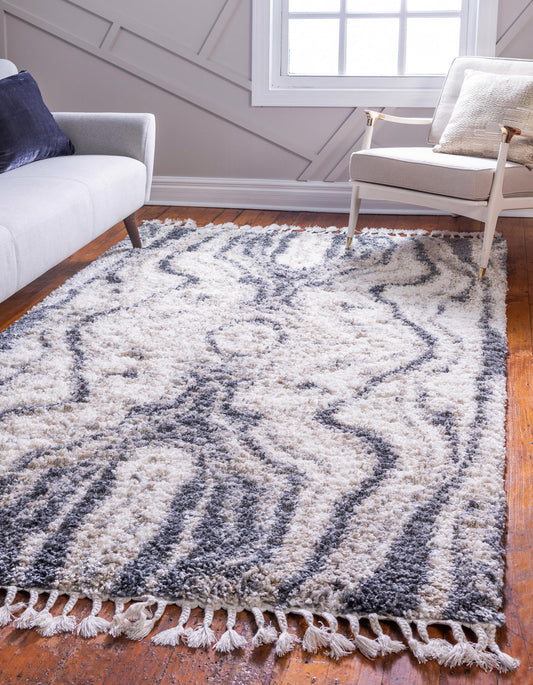 Quinten - Marble Color Mix Shaggy Rug - Nordic Side - feed-cl0-over-80-dollars, unique-loom, us-only, us-ship