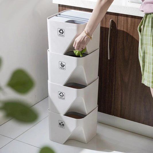 Zi - Recycle Stack-able Trash Cans - Nordic Side - 09-28