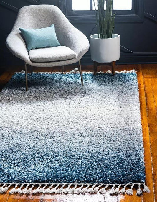 Decker - Gradient Blend Shaggy Rug - Nordic Side - Area-rug, feed-cl0-over-80-dollars, hallway-runner, large-rug, modern, modern-rug, round-rug, shaggy-rug, unique-loom, us-only, us-ship