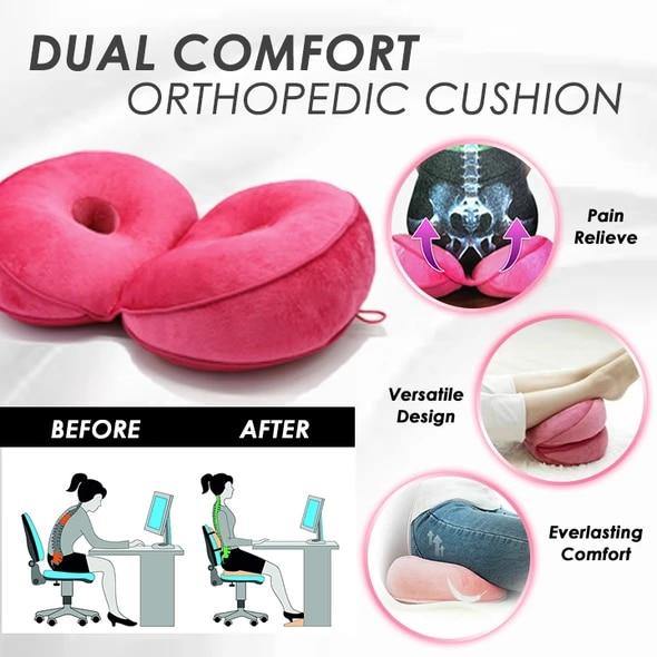 Dual Comfort Orthopedic Cushion Pillow For Back Pain - Nordic Side - aylio coccyx seat cushion, best coccyx cushion, best pillow for tailbone pain, best seat cushion for lower back pain, cocc