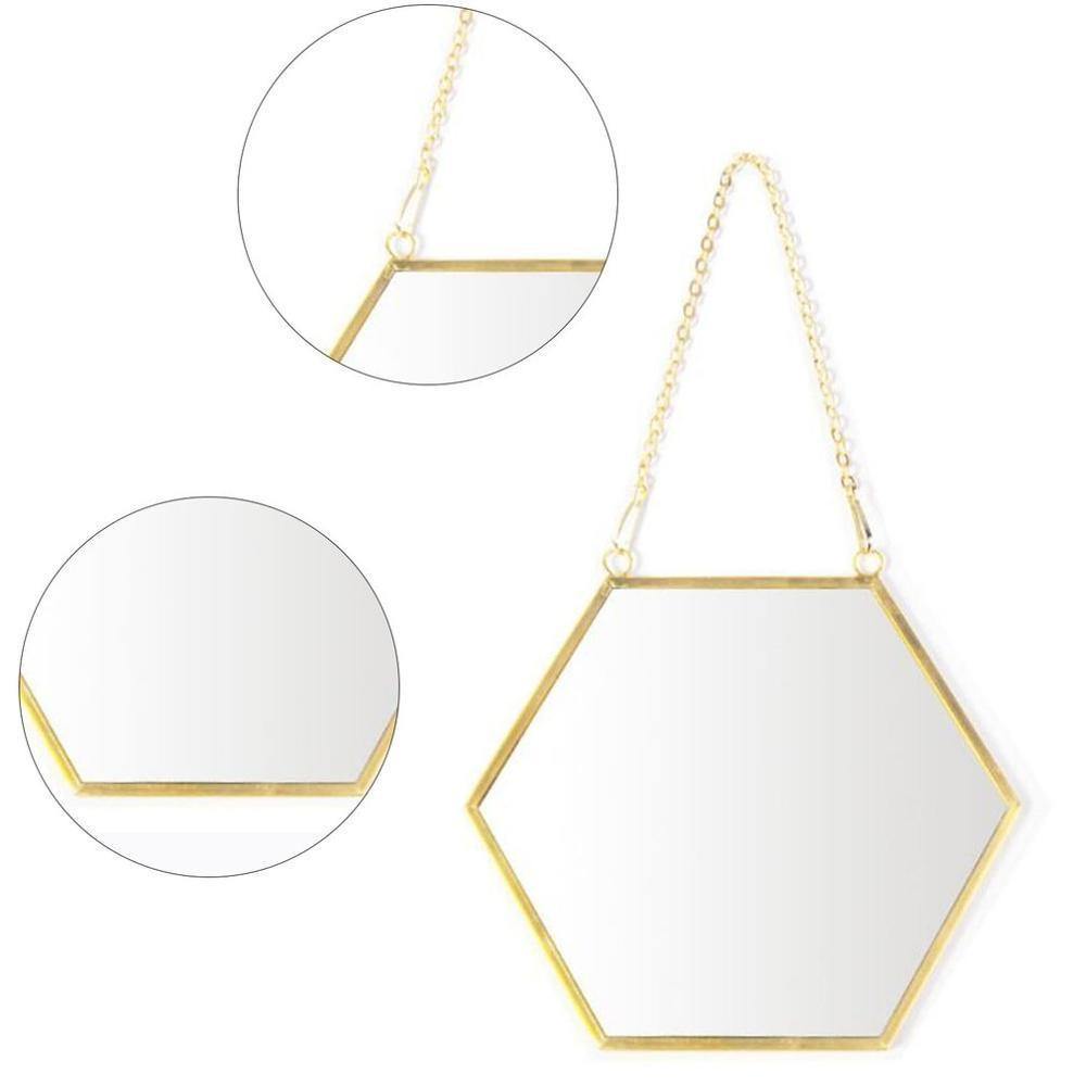 Modern Hexagon Mirror - Nordic Side - hexagon, mirror, modern