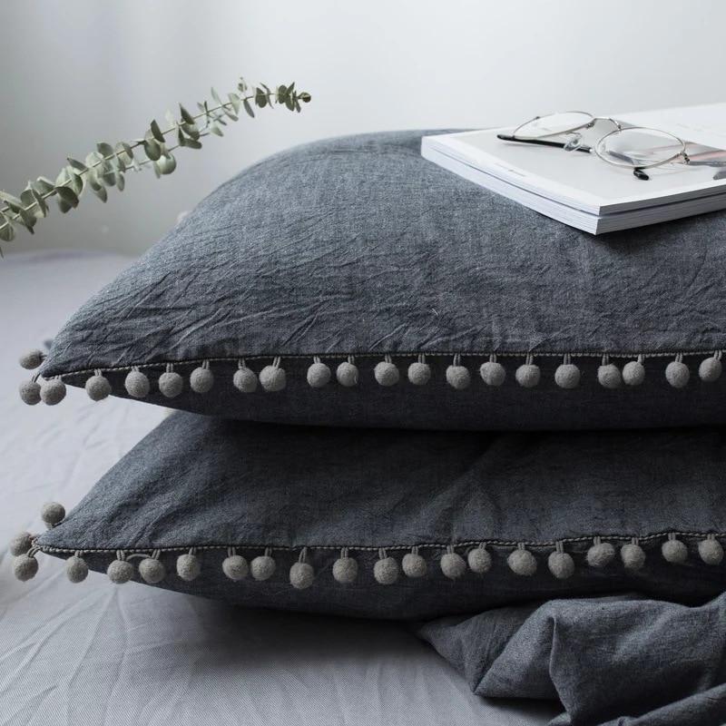 Tassel Bedding Pillow Case - Nordic Side - not-hanger