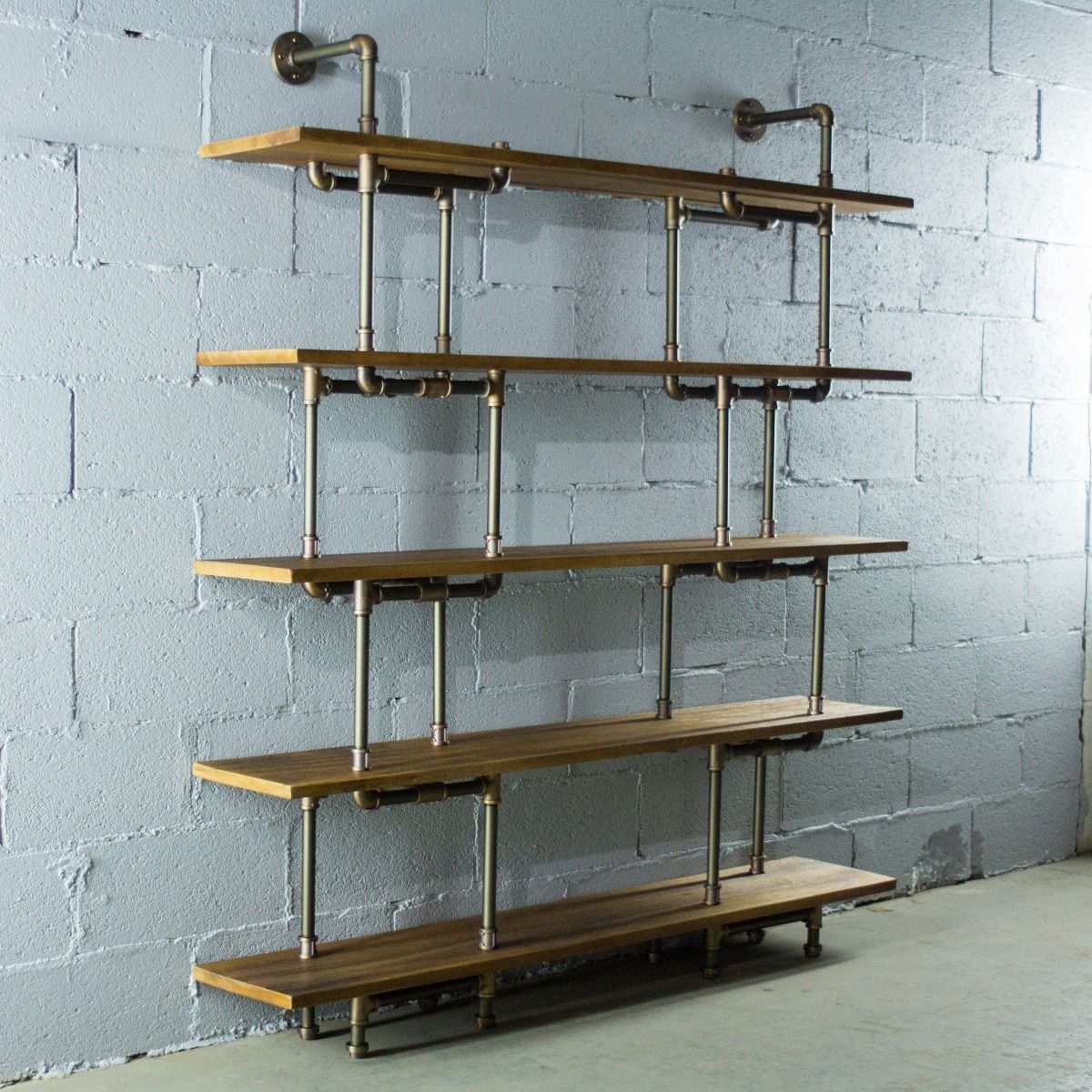 Modern Industrial Five Shelf Large Bookcase - Nordic Side - 10-18, feed-cl0-over-80-dollars, furniture-pipeline, furniture-tag, US