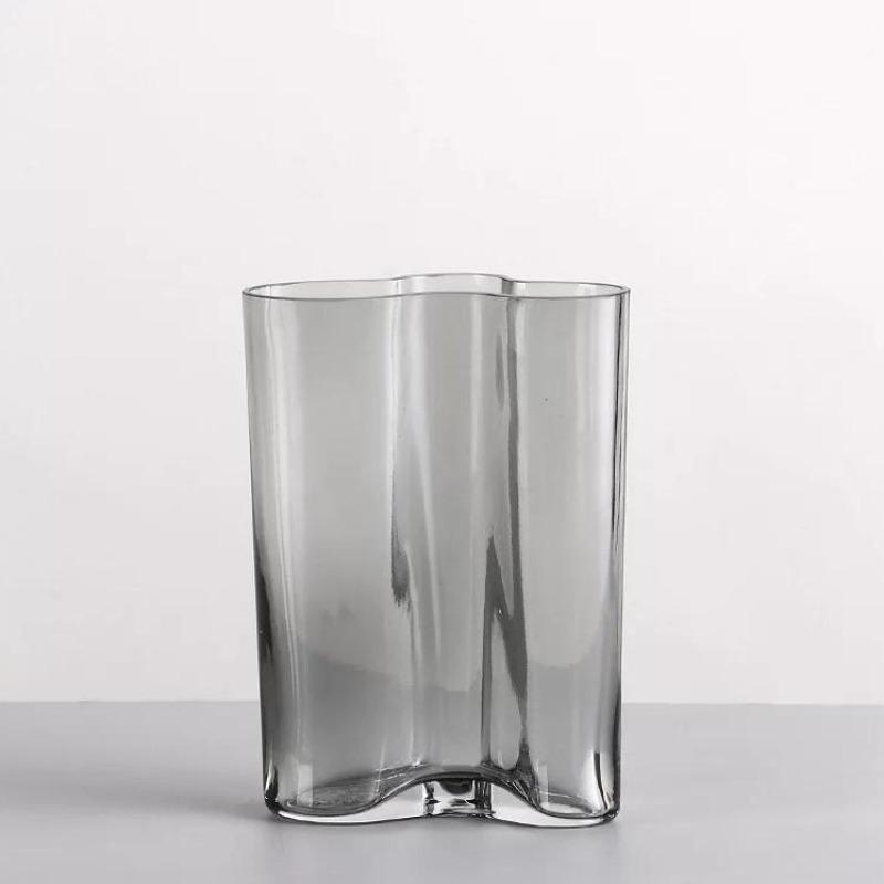 Abstract Waves Crystal Vase