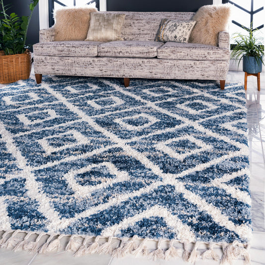 Roderick - Diamond Pattern Shaggy Rug - Nordic Side - feed-cl0-over-80-dollars, unique-loom, us-only, us-ship