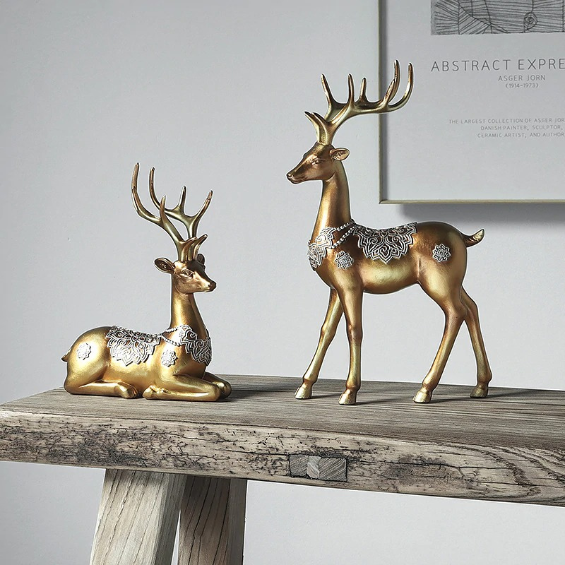 HomeQuill™ European Style Classic Deer Pair - Nordic Side - 