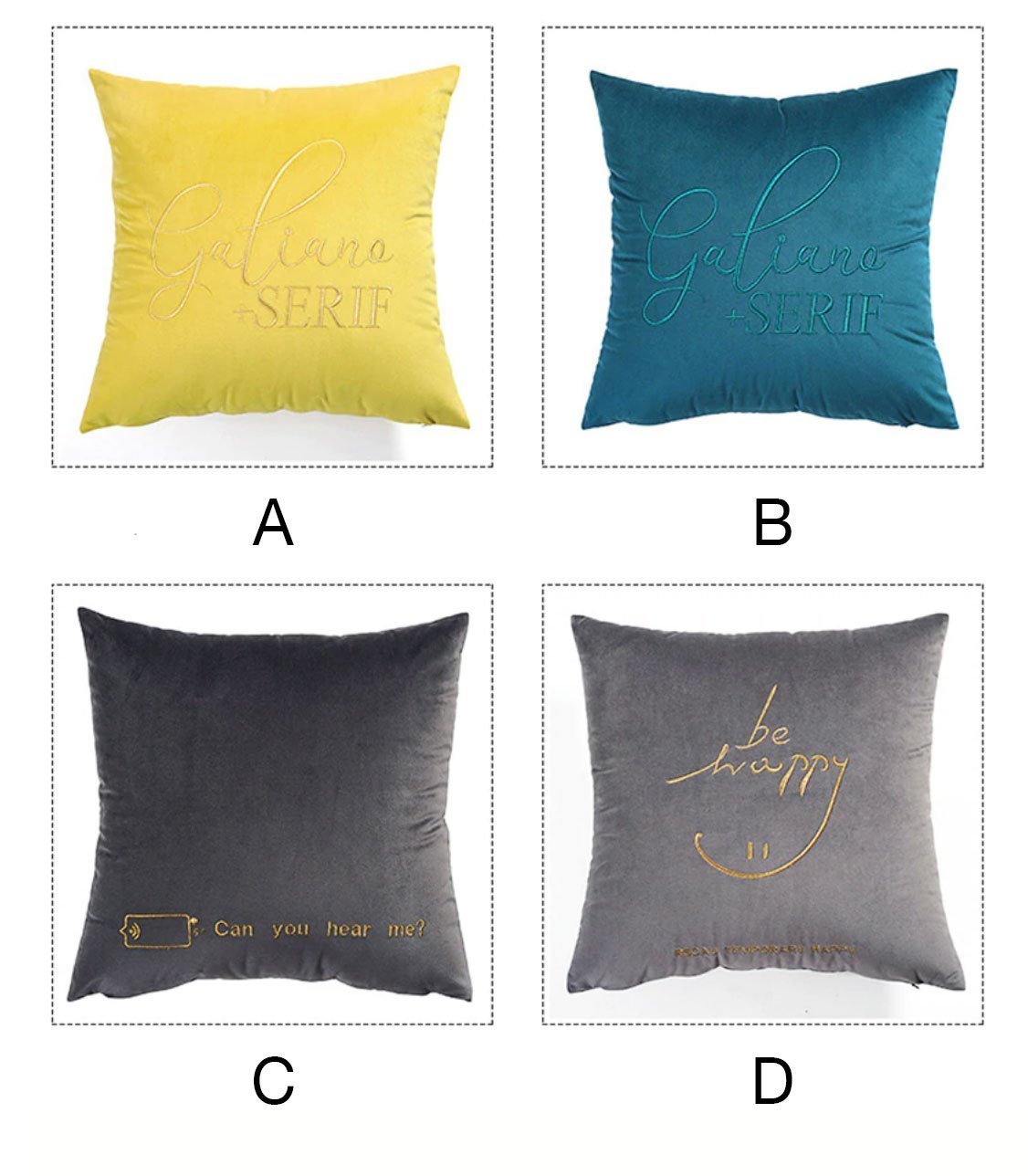 Modern Embroidery Cushion Cover - Nordic Side - 