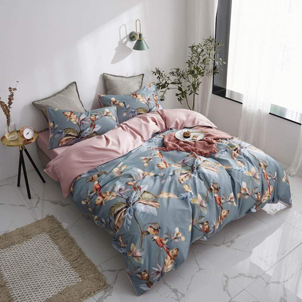 Pink Petals Duvet Cover Set - Nordic Side - bed, bedding, spo-default, spo-disabled