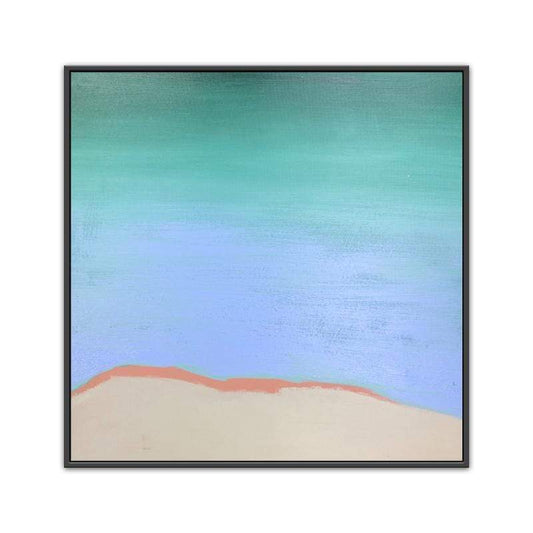 Aqua Abstract Oil Painting - Nordic Side - Oil Painting, spo-disabled