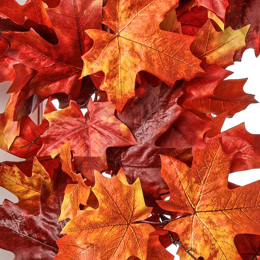 24" Deluxe Maple Leaf Wreath - Harvest Mix