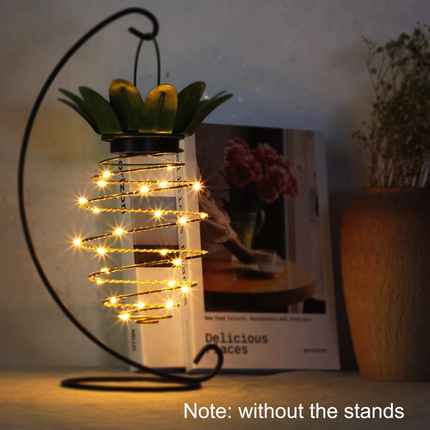 Solar Pineapple Lamp (Set of 2) - Nordic Side - lamp, pineapple