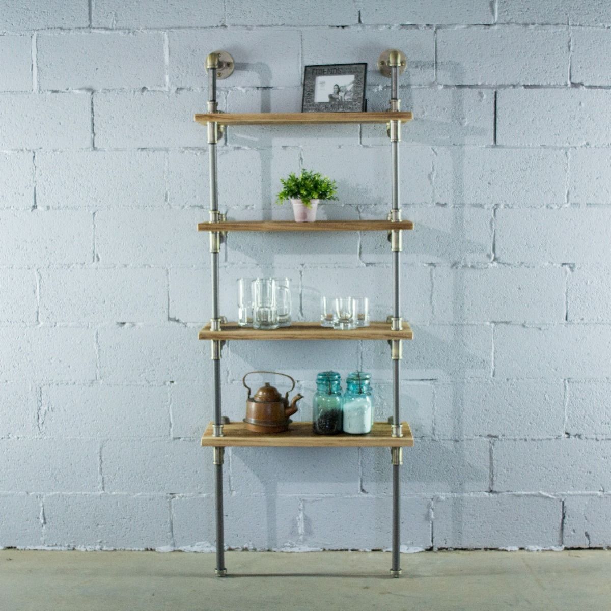 Four Shelf Wall Mounted Bookcase - Nordic Side - 10-11, feed-cl0-over-80-dollars, furniture-pipeline, furniture-tag, US