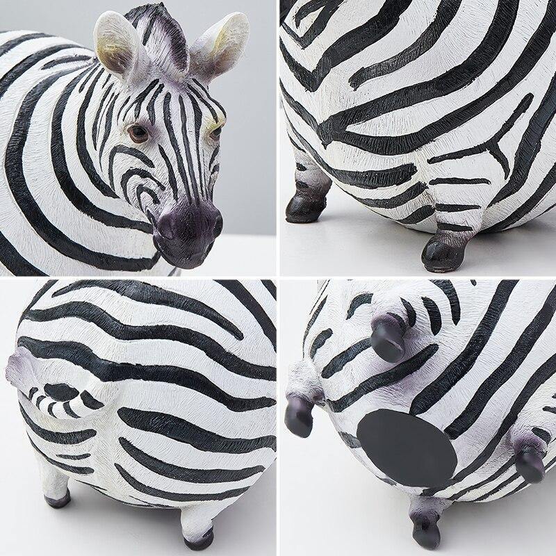Chubby Zebra Figurine - Nordic Side - zebra
