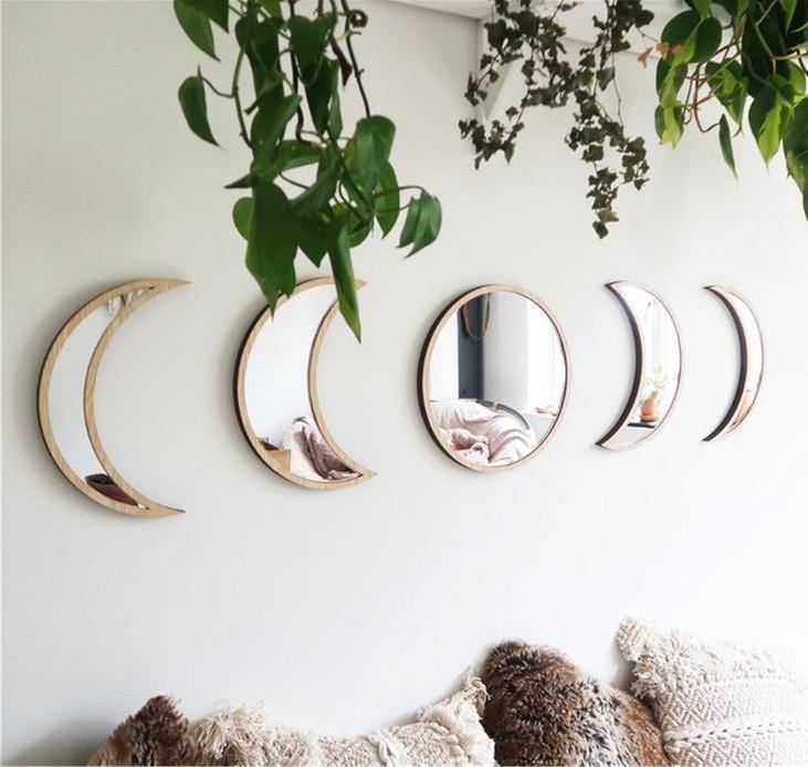 Lunar Phase Wall Mirrors - Nordic Side - 