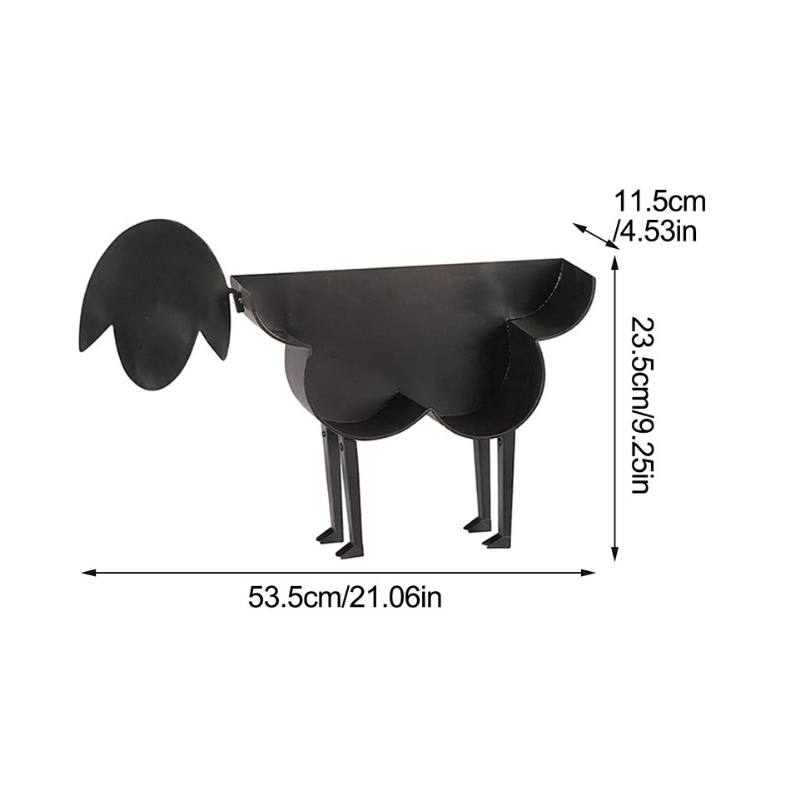 HomeQuill™ Creative Metal Sheep Toilet Paper Storage - Nordic Side - 