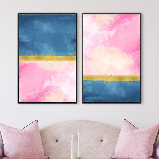 Blue Meets Pink Canvas - Nordic Side - 