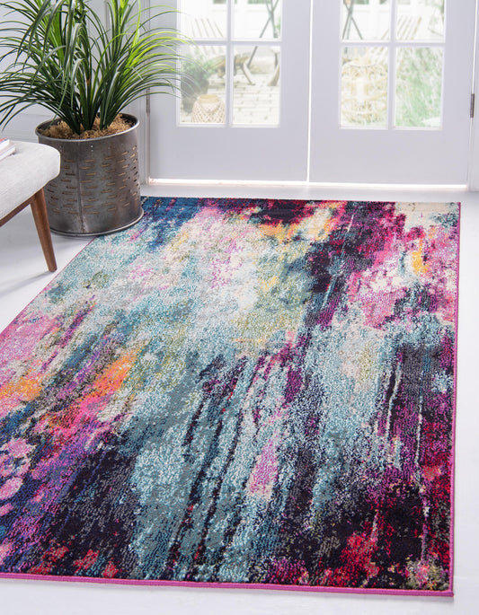 Corban - Watercolor Purple Blend Rug - Nordic Side - abstract-rug, Area-rug, feed-cl0-over-80-dollars, geometric-rug, hallway-runner, large-rug, modern, modern-nordic, modern-rug, round-rug, 